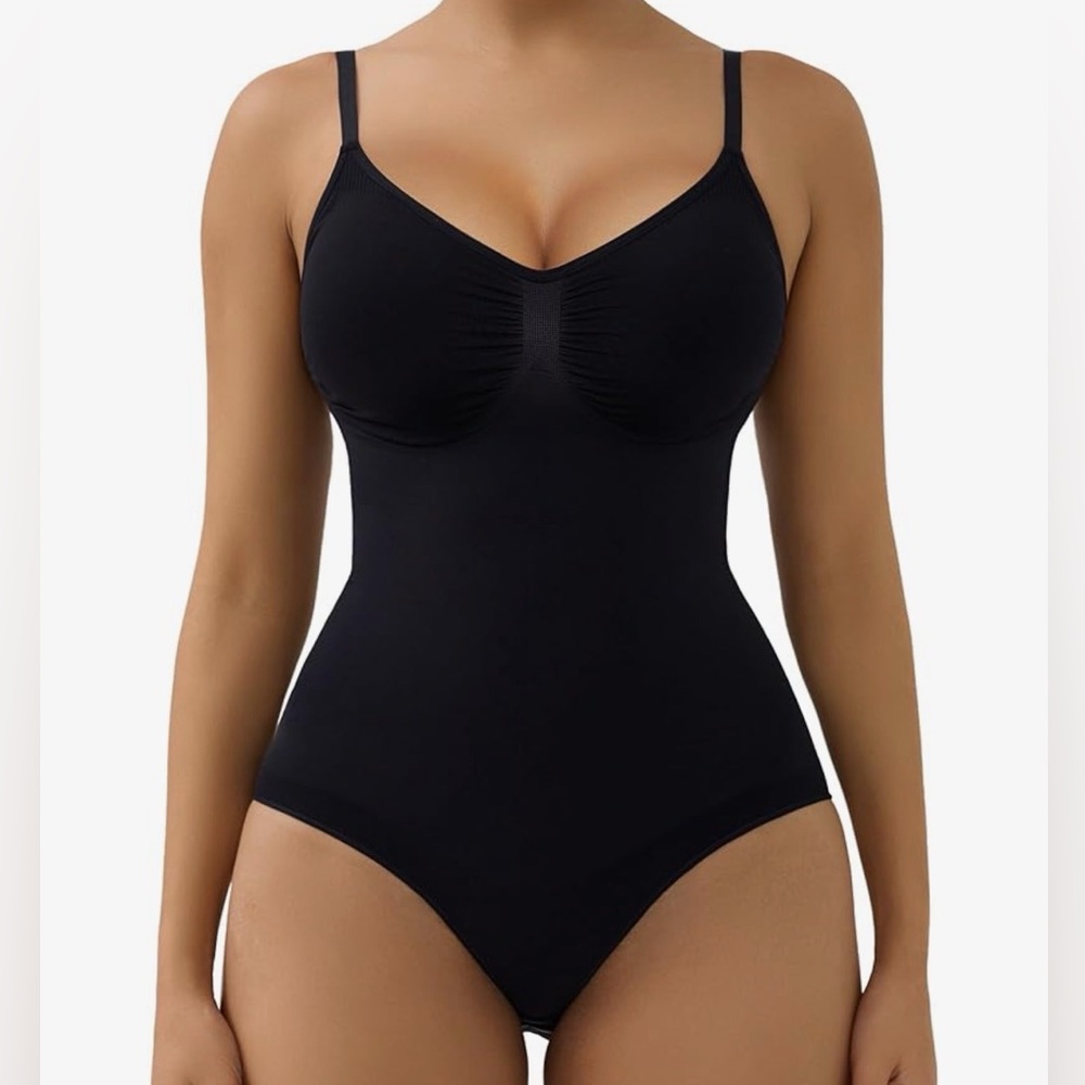 NWT - ShaperX - Tummy Control Black Bodysuit - Woman's L/XL